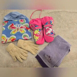 Girls winter set bundle mittens scarf